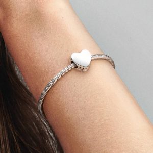 Engravable Heart Charm Sterling silver