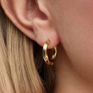 Twisted Hoop Earrings 14k gold plating