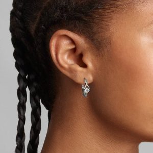 FINAL SALE - Pandora Infinite 14k White Gold Lab-grown Diamond Hoop Earrings 0.50 ct TW, 14k white gold