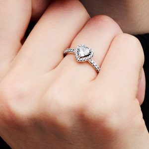 Elevated Heart Ring Sterling silver