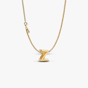 Letter Z Charm Necklace 2 Quantity