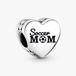 Soccer Mom Heart Charm Sterling silver