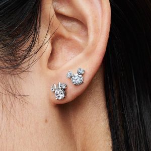 Disney Mickey Mouse & Minnie Mouse Sparkling Stud Earrings Sterling silver