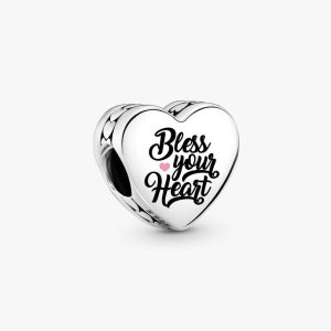 Bless Your Heart Charm Sterling silver