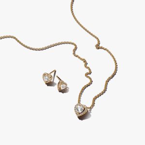 Sparkling Elevated Heart Jewelry Gift Set 2 Quantity