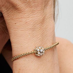 FINAL SALE - Sparkling Round Charm 14k gold plating