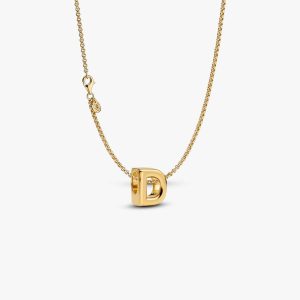 Letter D Charm Necklace 2 Quantity