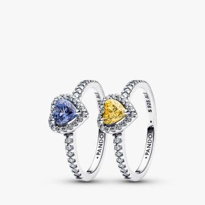 Celestial Love Elevated Heart Ring Duo 2 Quantity