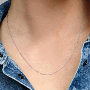 Classic Cable Chain Necklace Sterling silver
