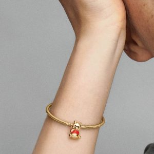 Disney Winnie the Pooh Bear Charm 14k gold plating