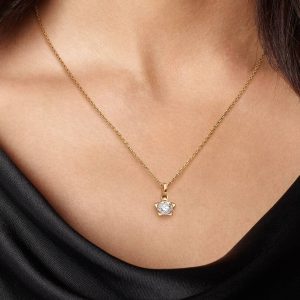 FINAL SALE - Pandora Talisman 14k Gold Lab-grown Diamond Star Pendant 0.75 ct TW, 14k gold