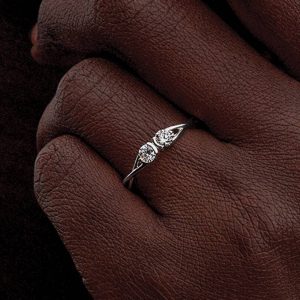 Pandora Infinite Sterling Silver Double-Facing Lab-grown Diamond Ring 0.30 ct TW, Sterling silver