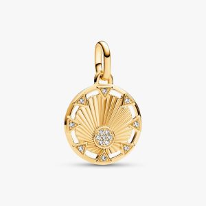 FINAL SALE - Pandora ME Power of the Light Sun Medallion Charm 14k gold plating