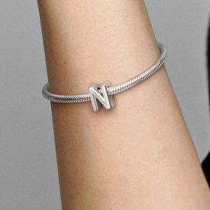 Letter N Alphabet Charm Sterling silver