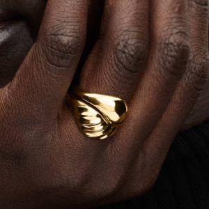 Rippled Stacking Rings 14k gold plating