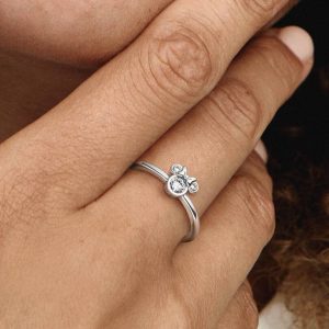 Disney Minnie Mouse Sparkling Head Ring Sterling silver