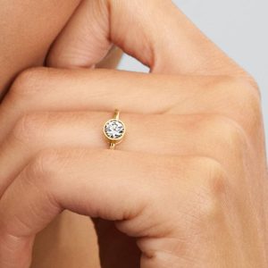 Pandora Era Bezel Lab-Grown Diamond Ring 0.50 ct TW, 14k gold