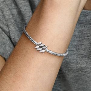 Sparkling Aquarius Zodiac Charm Sterling silver