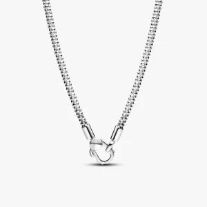 Studded Clasp & Chain Necklace Sterling silver