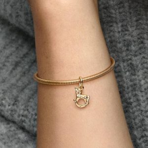 FINAL SALE - Rocking Unicorn Dangle Charm Sterling silver, 14k gold plating