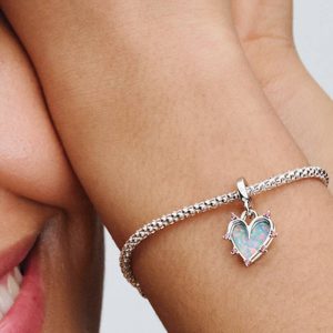 Friendship Opalescent Double Dangle Charm Sterling silver
