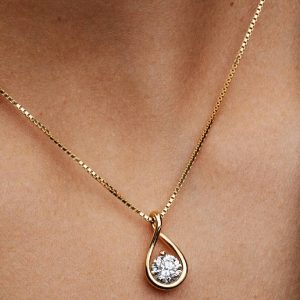 Pandora Infinite 14k Gold Lab-grown Diamond Pendant Necklace 1.00 ct TW, 14k gold