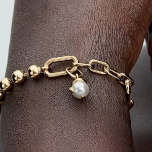 Pandora ME Snake Pearlescent Mini Dangle Charm 14k gold plating