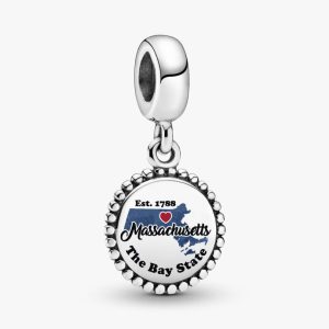Massachusetts Map Dangle Charm