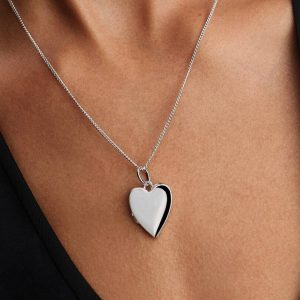 Engravable Openable Heart Tag Pendant Sterling silver