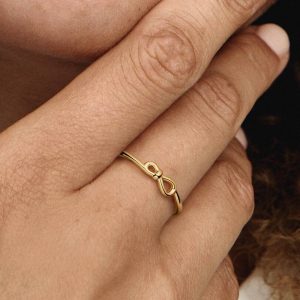 Infinity Knot Ring 14k gold plating