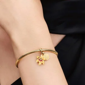 Disney Tangled Sundrop Flower Glow-in-the-dark Charm 14k gold plating