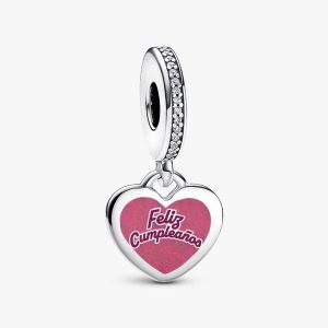 Feliz Cumpleanos Dangle Charm Sterling silver