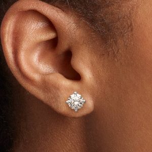 Pandora Era 14k White Gold Lab-grown Diamond Earrings 1.00 ct TW, 14k white gold