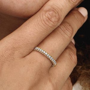 Pandora Timeless Pav?? Single-row Ring 14k gold plating