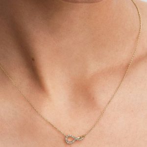 Pandora Infinite Lab-grown Diamond Pav?? Pendant Necklace 0.11 ct TW, 14k gold
