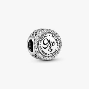 She Is Heart Charm Sterling silver