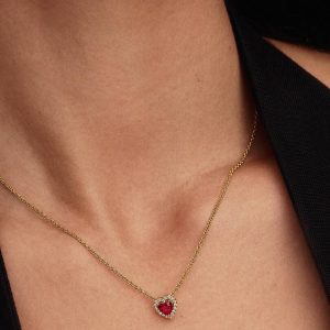 Elevated Heart Necklace 14k gold plating