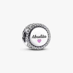 Love Abuelita Engravable Charm Sterling silver