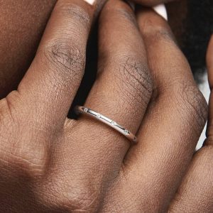 FINAL SALE - Simple Sparkling Band Ring Sterling silver