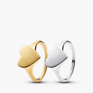 Engravable Love Notes Heart Ring Set 2 Quantity