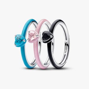 Good Karma Chakra Hearts Ring Trio 3 Quantity