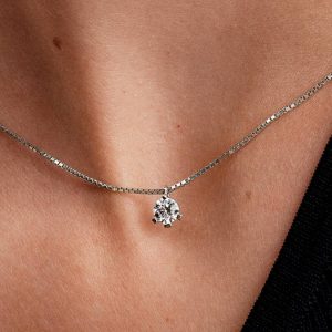 FINAL SALE - Pandora Nova 14k White Gold Lab-grown Diamond Pendant Necklace 0.50 ct TW, 14k white gold