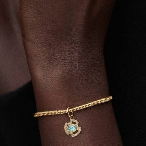 Marvel Iron Man Arc Reactor Dangle Charm 14k gold plating