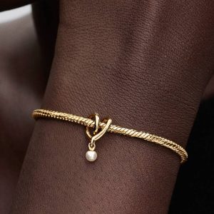 Wrapped Heart Charm 14k gold plating