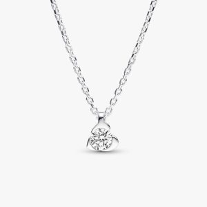 FINAL SALE - Pandora Talisman Sterling Silver Lab-grown Diamond Heart Pendant Necklace 0.25 ct TW, Sterling silver