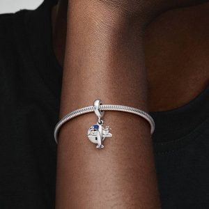 FINAL SALE - Propeller Plane Dangle Charm Sterling silver