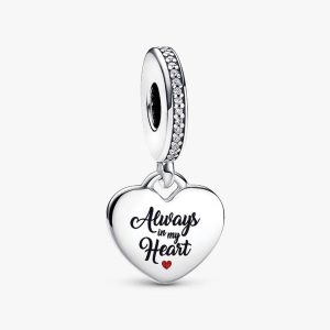 Always In My Heart Dangle Charm Sterling silver