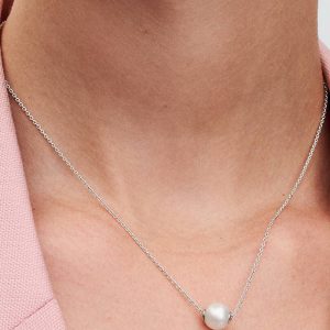 Treated Freshwater Cultured Pearl Collier Necklace Sterling silver