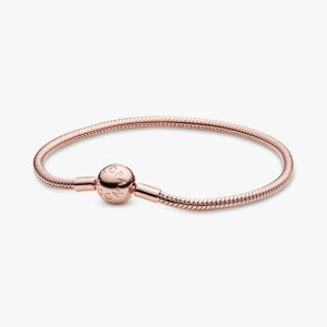 Moments Snake Chain Bracelet 14k rose gold plating
