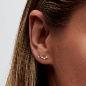 Pandora Era Lab-Grown Diamond Droplet Stud Earrings 0.17 ct TW, 14k gold